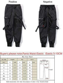 Men Cargo Pants Black Ribbons Block Multi-Pocket 2020 Harem Joggers Harajuku Sweatpant Hip Hop Casual Male Trousers AExp