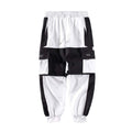 Men Cargo Pants Black Ribbons Block Multi-Pocket 2020 Harem Joggers Harajuku Sweatpant Hip Hop Casual Male Trousers AExp