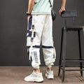 Men Cargo Pants Black Ribbons Block Multi-Pocket 2020 Harem Joggers Harajuku Sweatpant Hip Hop Casual Male Trousers AExp