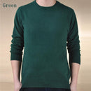 Men Cashmere Blend Long Sleeve Pullover / Soft Warm Knitwear-green-S-JadeMoghul Inc.
