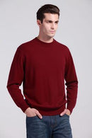 Men Cashmere Blend Long Sleeve Pullover / Soft Warm Knitwear-red-S-JadeMoghul Inc.