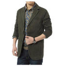 Men Casual Blazer / Cotton Slim Fit Jacket-Green-L-JadeMoghul Inc.