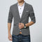 Men Casual Blazer / Slim Fit Classic Smart Jacket-Gray-M-JadeMoghul Inc.