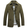 Men Casual Blazer / Slim Fit Single Breasted Jacket-Army green-M-JadeMoghul Inc.