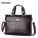 Men Casual Briefcase Business Shoulder Bag Leather Messenger Bags Computer Laptop Handbag Bag Men's Travel Bags-Black-China-JadeMoghul Inc.