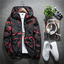 Men Casual Camouflage Hoodie Jacket / Waterproof Outerwear-Red Jacket-M-JadeMoghul Inc.