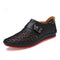 Men Casual Genuine Leather Shoes / Luxury Breathing Flats-Black-6-JadeMoghul Inc.