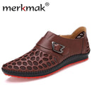 Men Casual Genuine Leather Shoes / Luxury Breathing Flats-Black-6-JadeMoghul Inc.