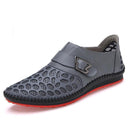 Men Casual Genuine Leather Shoes / Luxury Breathing Flats-Grey-6-JadeMoghul Inc.