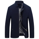 Men Casual Jacket Slim Fit / All Season Outerwear-Blue-M-JadeMoghul Inc.