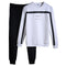 Men Casual Set - Sweatshirt Long Sleeve & Casual Sportswear Pants-M08 White-S-JadeMoghul Inc.