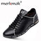 Men Casual Shoes / Fashionable Leather Flats-Black Casual Shoes-6-JadeMoghul Inc.