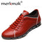 Men Casual Shoes / Fashionable Leather Flats-Wine Casual Shoes-6-JadeMoghul Inc.