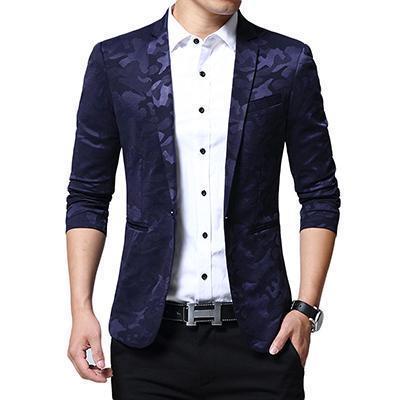 Men Casual Slim Blazer-blue-XL-JadeMoghul Inc.