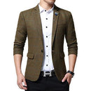 Men Casual Slim Blazer-Khaki-XL-JadeMoghul Inc.