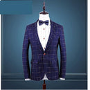 Men Casual Slim Fit One Button Jacket-Blue-XXXL-JadeMoghul Inc.