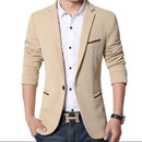 Men Casual Sports Jacket-Khaki-XL-JadeMoghul Inc.