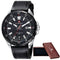 Men Casual Sports Watch / Men Waterproof Leather Quartz Watch-black silver-JadeMoghul Inc.