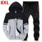 Men Casual Sportswear / Hooded Tracksuit / Plus Sizes Available-Black-XL-JadeMoghul Inc.
