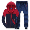 Men Casual Sportswear / Hooded Tracksuit / Plus Sizes Available-Blue-5XL-JadeMoghul Inc.