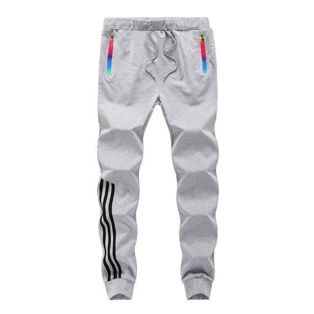 Men Casual Tracksuit Set 2018 Fashion Men's Autumn Stand Collar Pattern Sweatshirt +Sweatpants 2 Piece Sets Slim Sportswear Male-MT201 grey only pant-S-JadeMoghul Inc.