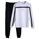 Men Casual Tracksuit Set - Sweat Track Suit Set (Jacket & Sweatpants)-M08 White-S-JadeMoghul Inc.