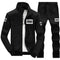 Men Casual Tracksuit - Sportswear Sweatshirts & Pants 2PC-D75 Black-S-JadeMoghul Inc.