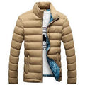 Men Cotton Blend Bomber Jacket / Casual Thick Outwear-Beige-XL-JadeMoghul Inc.