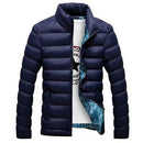Men Cotton Blend Bomber Jacket / Casual Thick Outwear-Blue-XL-JadeMoghul Inc.