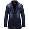 Men Cotton/Denim Smart Casual Slim Fit Jacket-658 Dark Blue-M-JadeMoghul Inc.