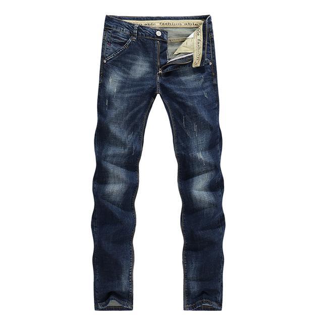 Men Dark Blue Casual Denim Jeans / Cowboy Style Jeans-Blue-28-JadeMoghul Inc.