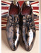 Men Dress Shoes Shadow Patent Leather Luxury Fashion Groom Wedding Shoes Men Oxford shoes 38-48 M394-Gold-11-JadeMoghul Inc.