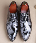 Men Dress Shoes Shadow Patent Leather Luxury Fashion Groom Wedding Shoes Men Oxford shoes 38-48 M394-Silver-11-JadeMoghul Inc.