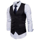 Men Fashion Smart Casual Vest - Slim Fit Suit Vest-Black-L-JadeMoghul Inc.