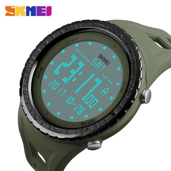 Men Fashion Sport Watch / LED Digital Waterproof Swim Wristwatch-Army Green-JadeMoghul Inc.