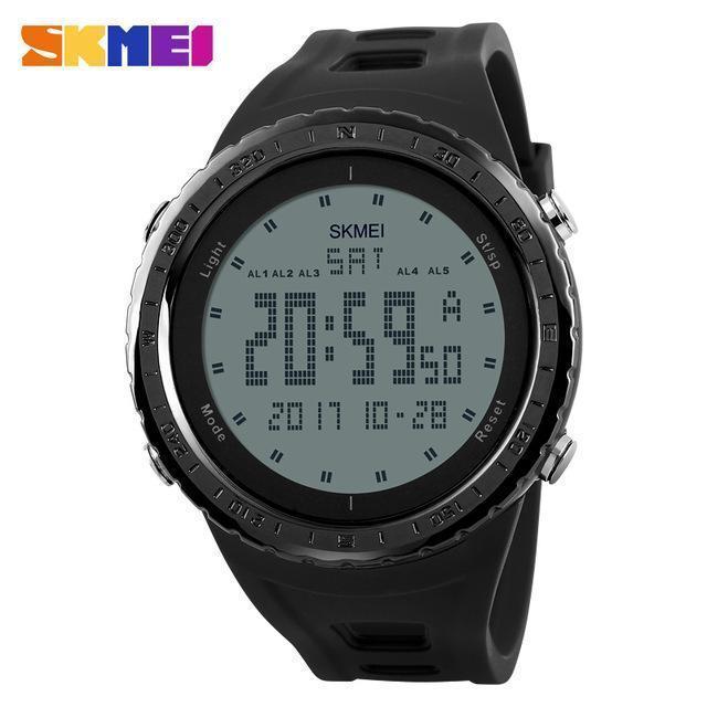 Men Fashion Sport Watch / LED Digital Waterproof Swim Wristwatch-Black-JadeMoghul Inc.