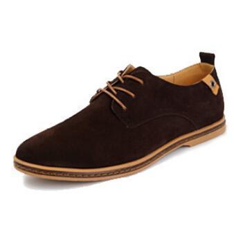 Men Flats / Lace-Ups / Leather Shoes-Brown-6.5-JadeMoghul Inc.