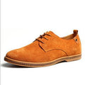 Men Flats / Lace-Ups / Leather Shoes-Camel-6.5-JadeMoghul Inc.