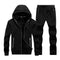 Men Fleece Hoodie Set / Warm Outerwear For Active Lifestyle-Black-XL-JadeMoghul Inc.
