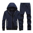 Men Fleece Hoodie Set / Warm Outerwear For Active Lifestyle-Blue-XL-JadeMoghul Inc.