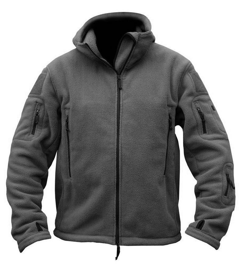 Men Fleece Softshell Jacket-Black-S-JadeMoghul Inc.