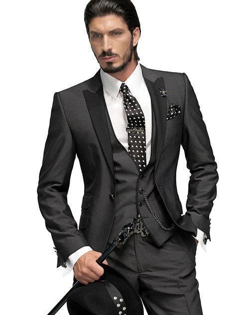 Men Formal Dress Suit Set (Jacket+Pants+Vest+Tie)-as picture 14-XS-JadeMoghul Inc.