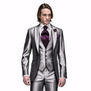 Men Formal Dress Suit Set (Jacket+Pants+Vest+Tie)-as picture 3-XS-JadeMoghul Inc.