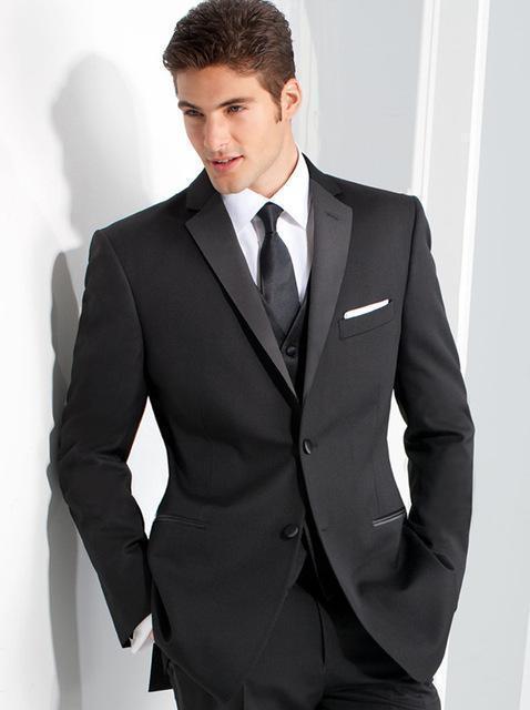 Men Formal Dress Suit Set (Jacket+Pants+Vest+Tie)-as picture 6-XS-JadeMoghul Inc.
