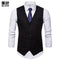 Men Formal Dress Vest - Sleeveless Waistcoat - Business Casual Suit Vest-Black-L-JadeMoghul Inc.