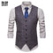 Men Formal Dress Vest - Sleeveless Waistcoat - Business Casual Suit Vest-Grey-L-JadeMoghul Inc.