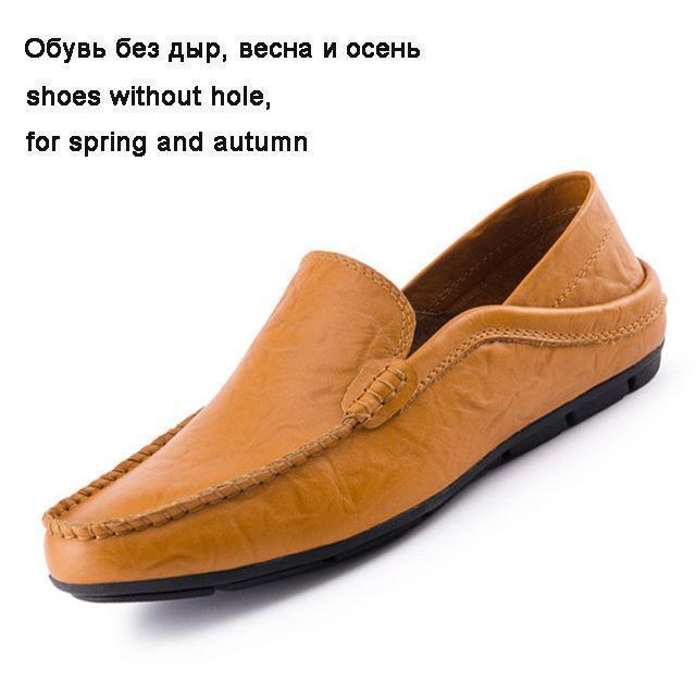 Men Genuine Leather Loafers-yellow-6.5-JadeMoghul Inc.