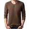 Men Henley Neck Smart Sweater / Men Casual everyday Smart Pullover-Black-M-JadeMoghul Inc.