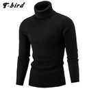 Men Hi-Neck Smart Fit Sweater / High Collar Solid Simple Slim Fit Knitted Sweaters-Mi se-M-JadeMoghul Inc.