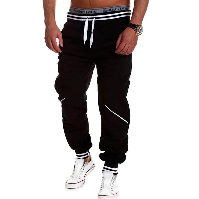 Men Hip Hop Joggers Pants / Male Trousers / Men Solid Sweatpants-Black-L-JadeMoghul Inc.